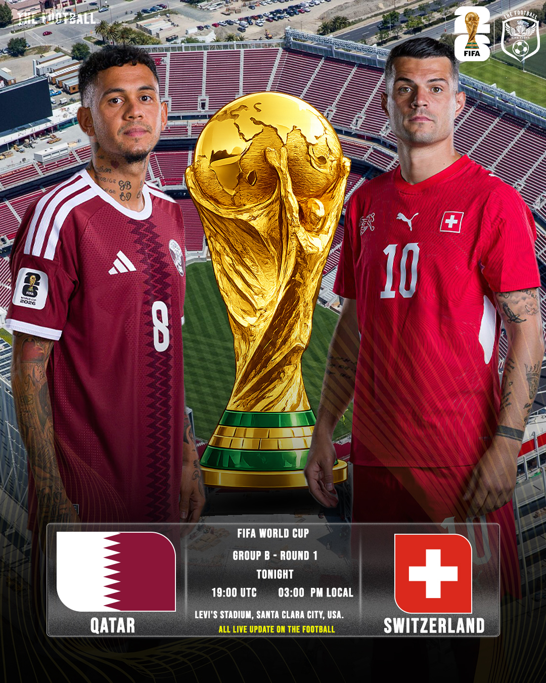 FIFA World Cup (2026) Qatar vs Switzerland  । june 14 2026