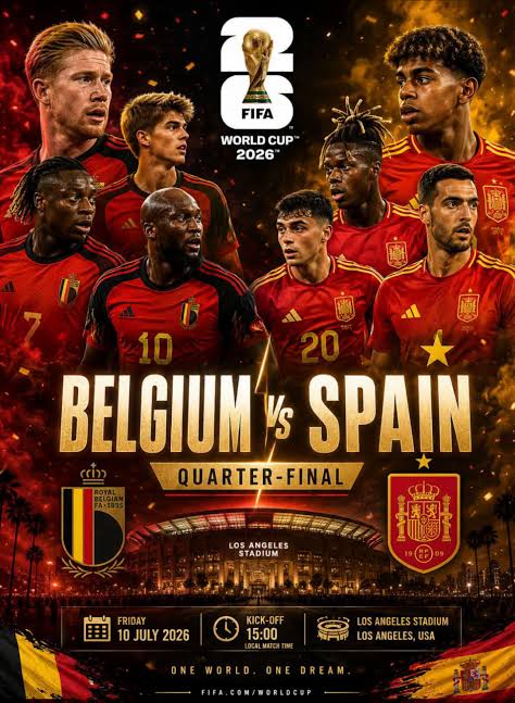 FIFA World Cup (2026) Quarter-Final | Belgium vs Spain 10 july 2026