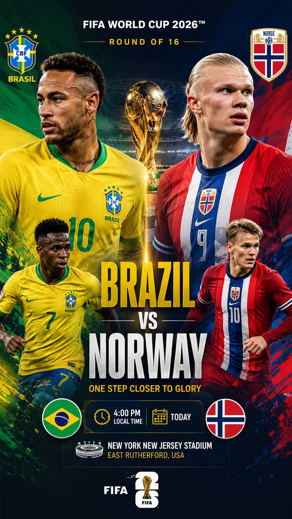 FIFA World Cup (2026) Brazil vs Norway - 6 july 2026
