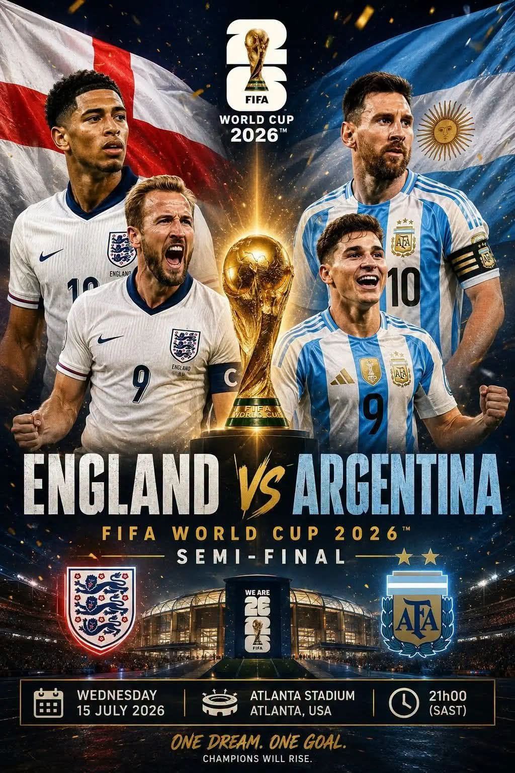 FIFA World Cup (2026) Semi-Final | Argentina vs England 
