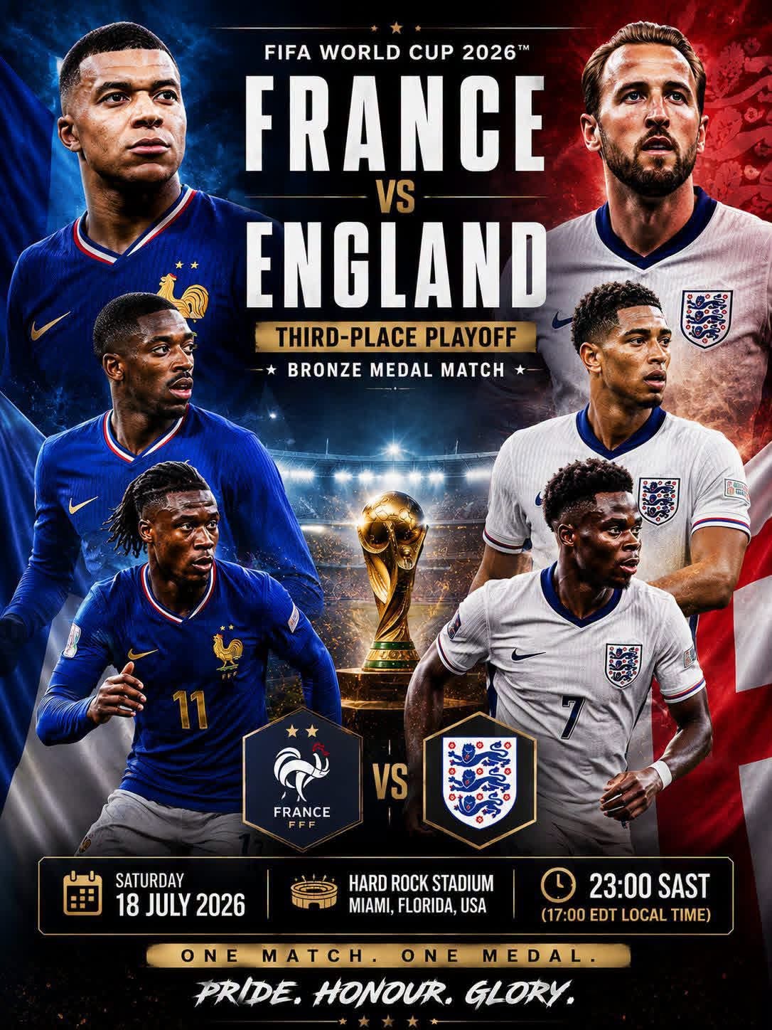 FIFA World Cup (2026) 3rd Place Match  France vs England