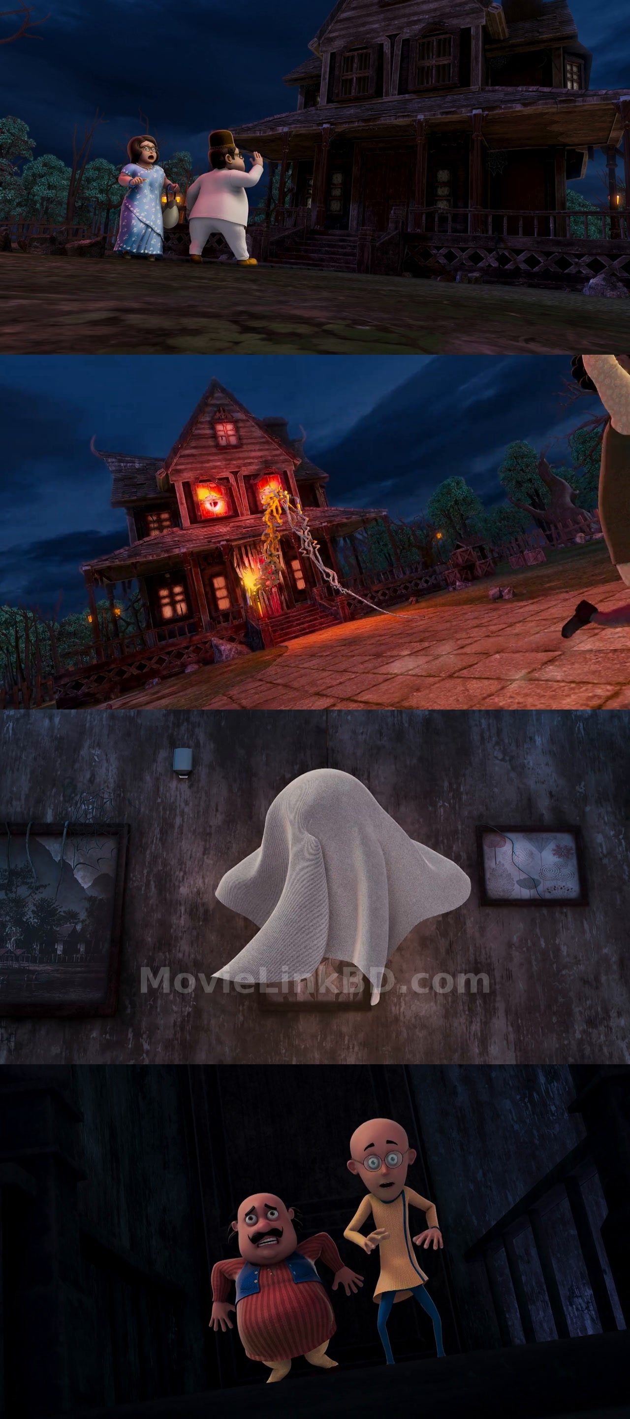 Screenshot of Motu Patlu Vs The Ghost House  Bangla ORG Dubbed (2025) &bull; Bangla Dubbed on MovieLinkBD