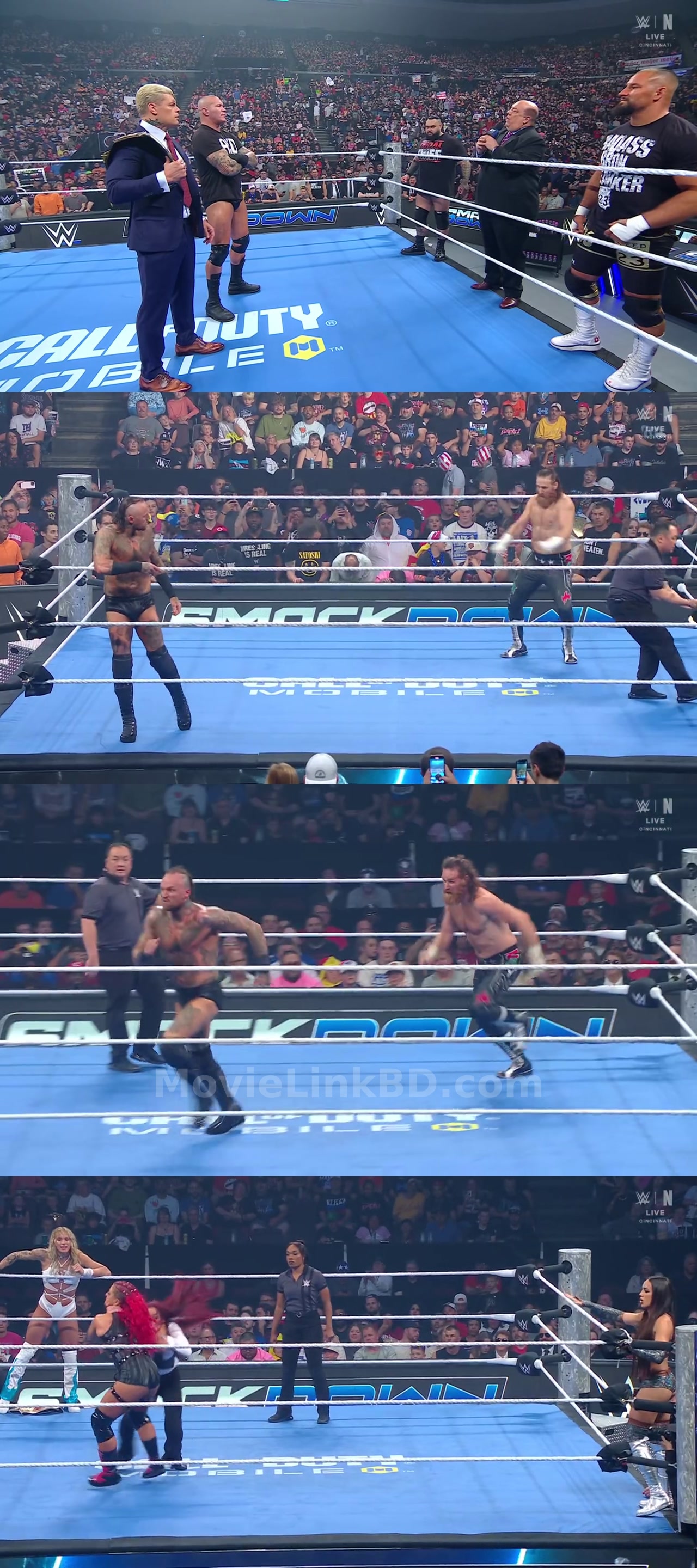Screenshot of WWE Friday Night SmackDown (3rd-October 2025) &bull; Hindi, English on MovieLinkBD