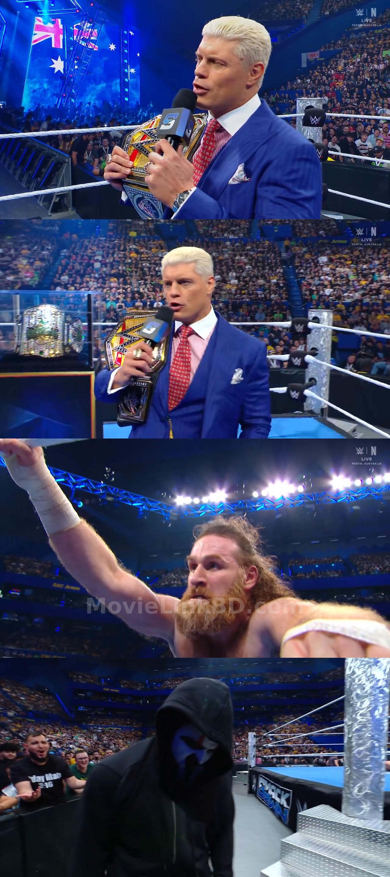 Screenshot of WWE Friday Night SmackDown (10th-October 2025) &bull; Hindi, English on MovieLinkBD