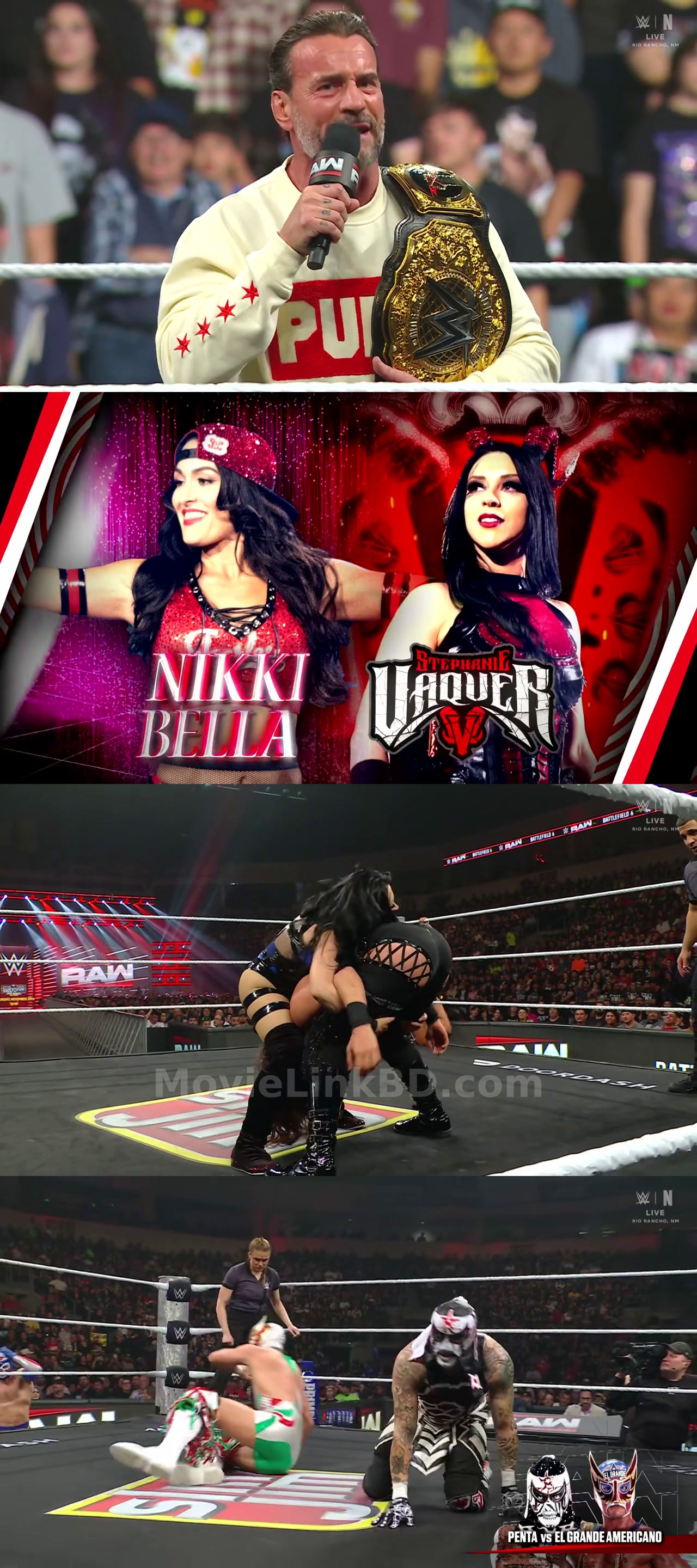 Screenshot of WWE Monday Night Raw (3rd-November 2025) &bull; Hindi + English on MovieLinkBD