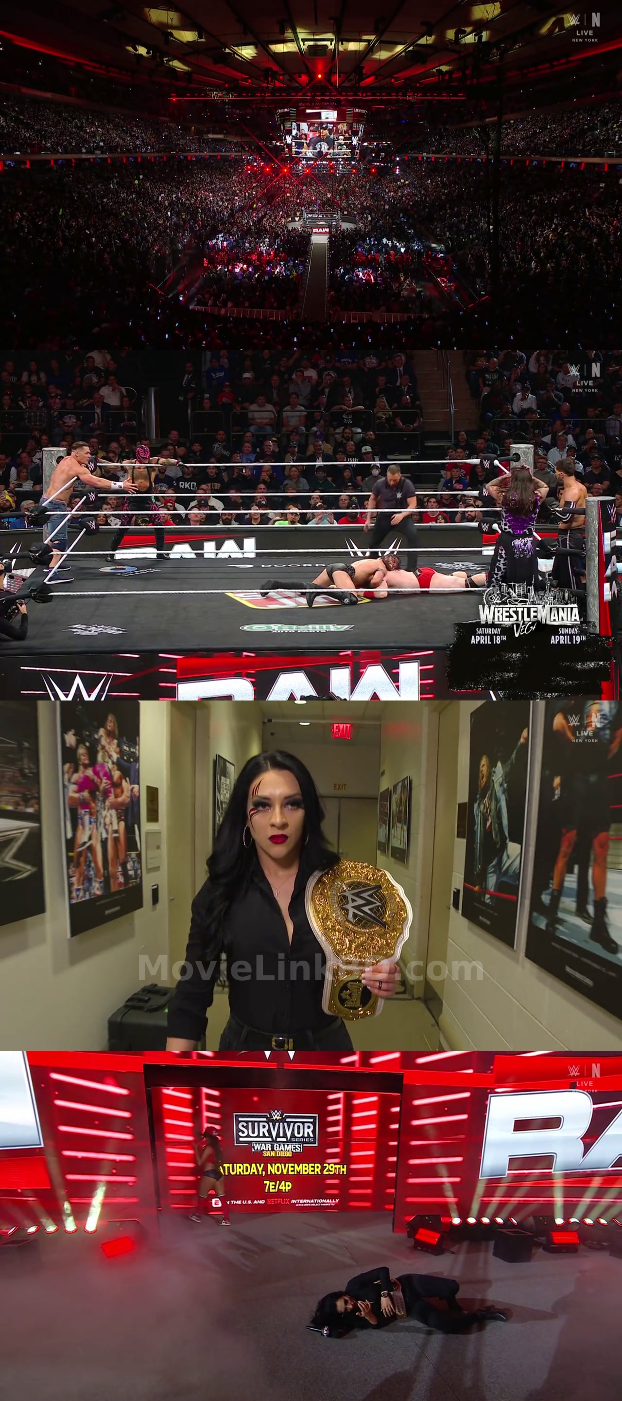 Screenshot of WWE Monday Night Raw (17th-November 2025) &bull; Hindi, English on MovieLinkBD