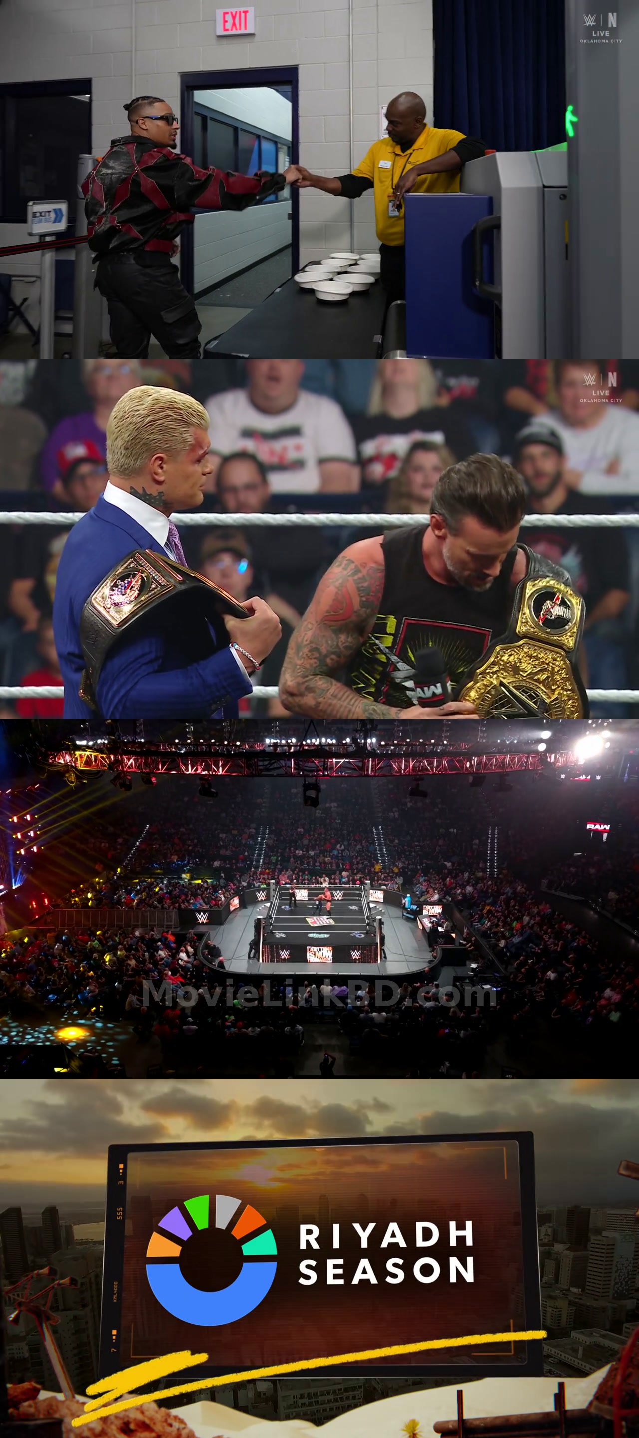 Screenshot of WWE Monday Night Raw (24th-November 2025) &bull; Hindi, English on MovieLinkBD