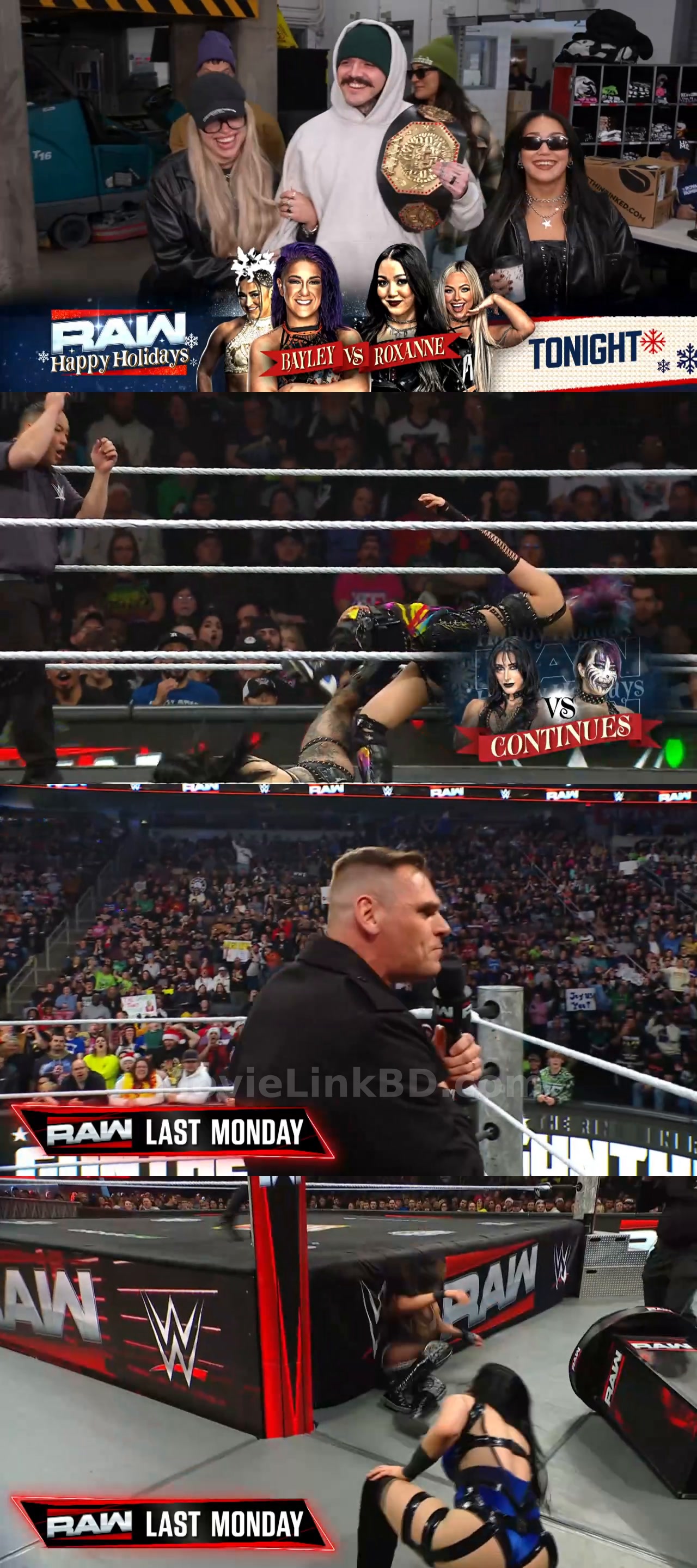 Screenshot of WWE Monday Night Raw (22nd-December 2025) &bull; Hindi + English on MovieLinkBD