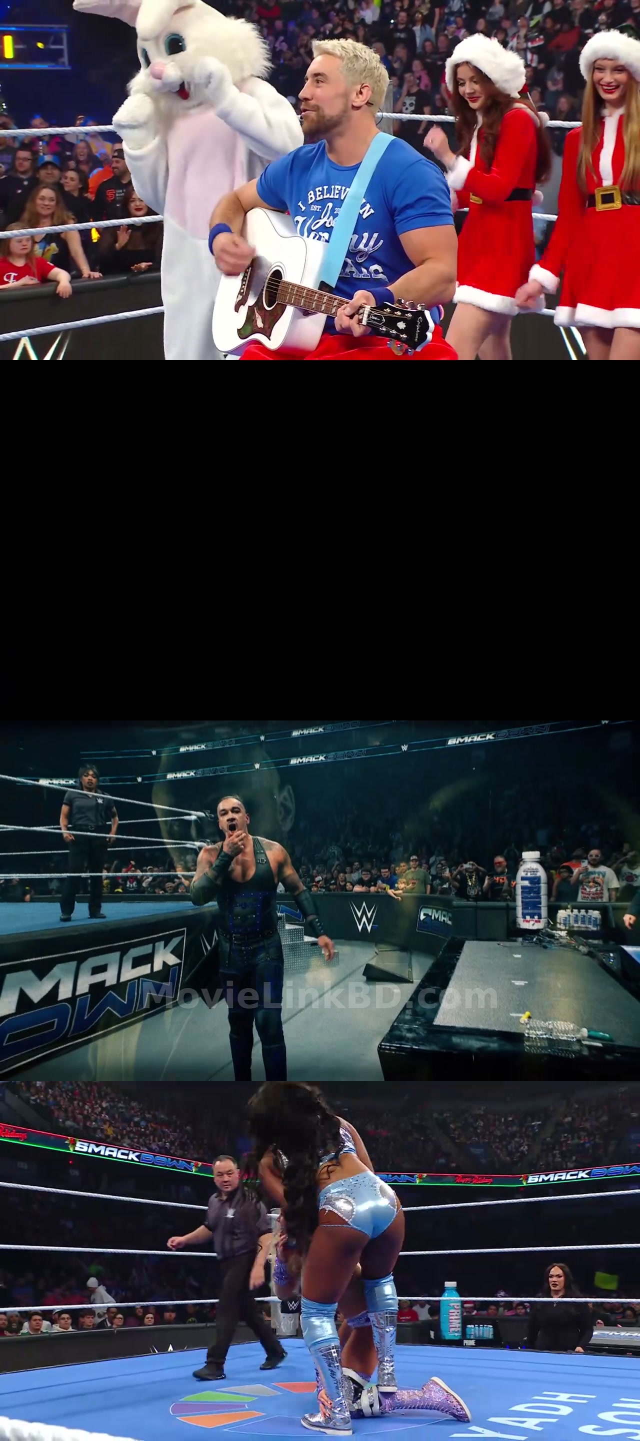 Screenshot of WWE Friday Night SmackDown (26th December 2025) &bull; Hindi + English on MovieLinkBD
