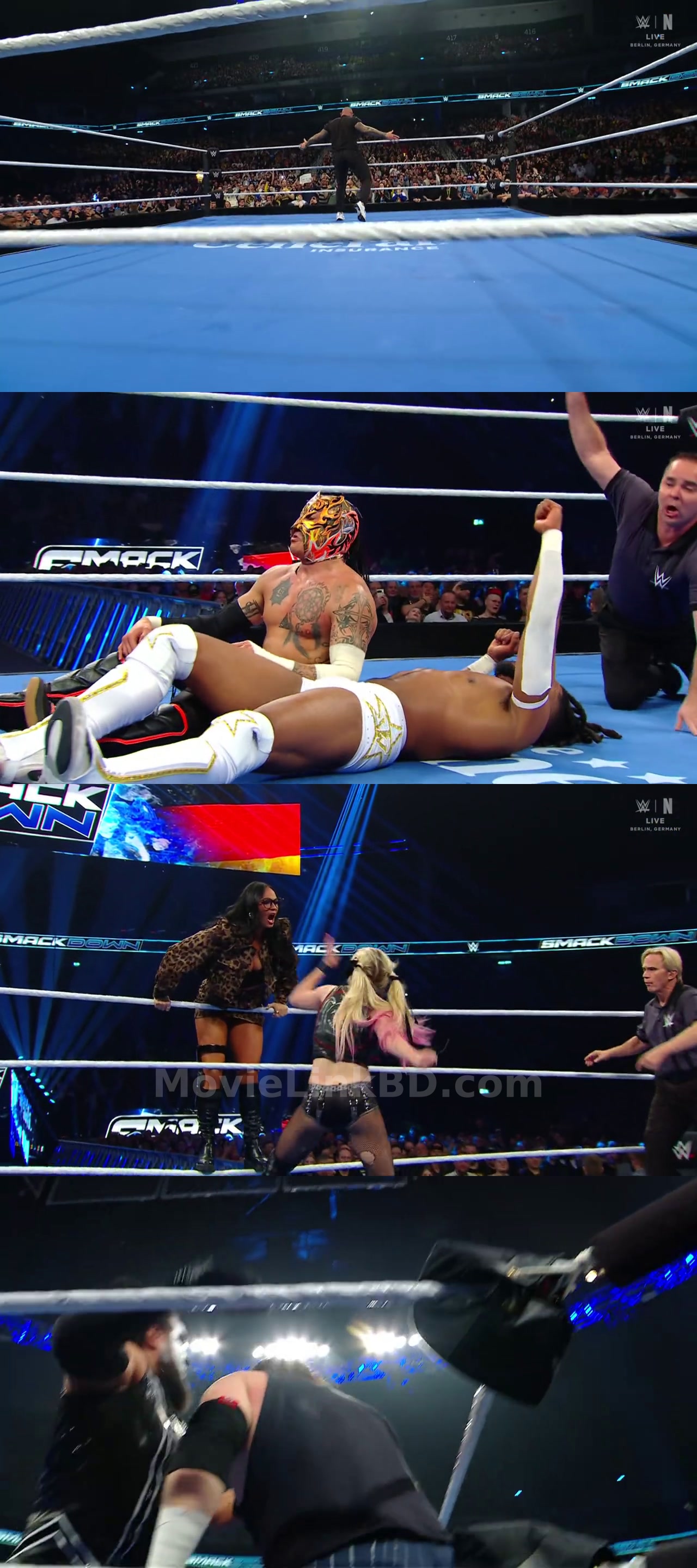 Screenshot of WWE Friday Night SmackDown (9th January 2026) &bull; Hindi + English + Dual Audio on MovieLinkBD