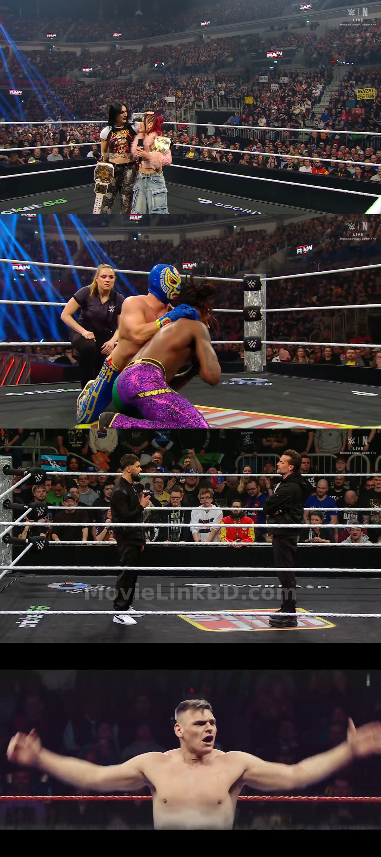 Screenshot of WWE Monday Night Raw (12th-January 2026) &bull; Hindi + English on MovieLinkBD