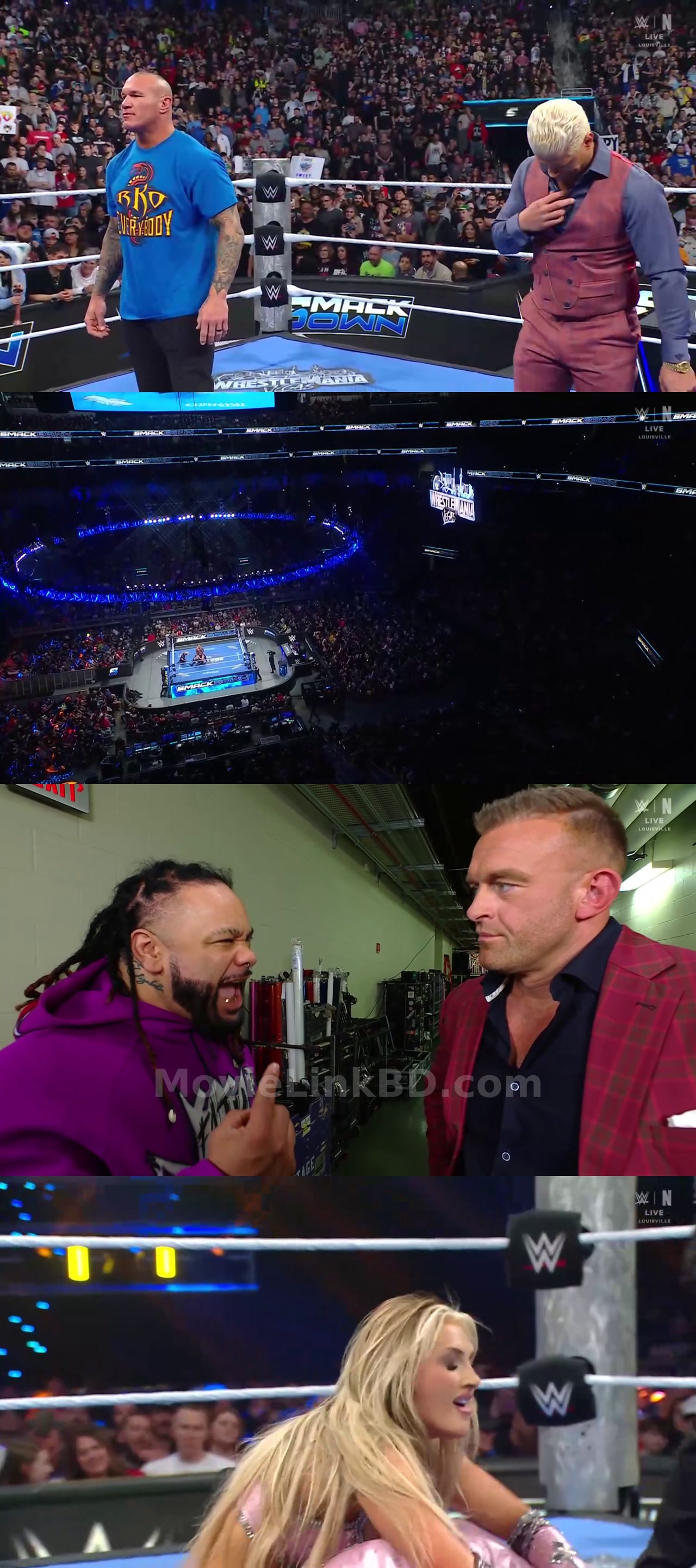 Screenshot of WWE Friday Night SmackDown (27th February 2026) &bull; Hindi + English on MovieLinkBD