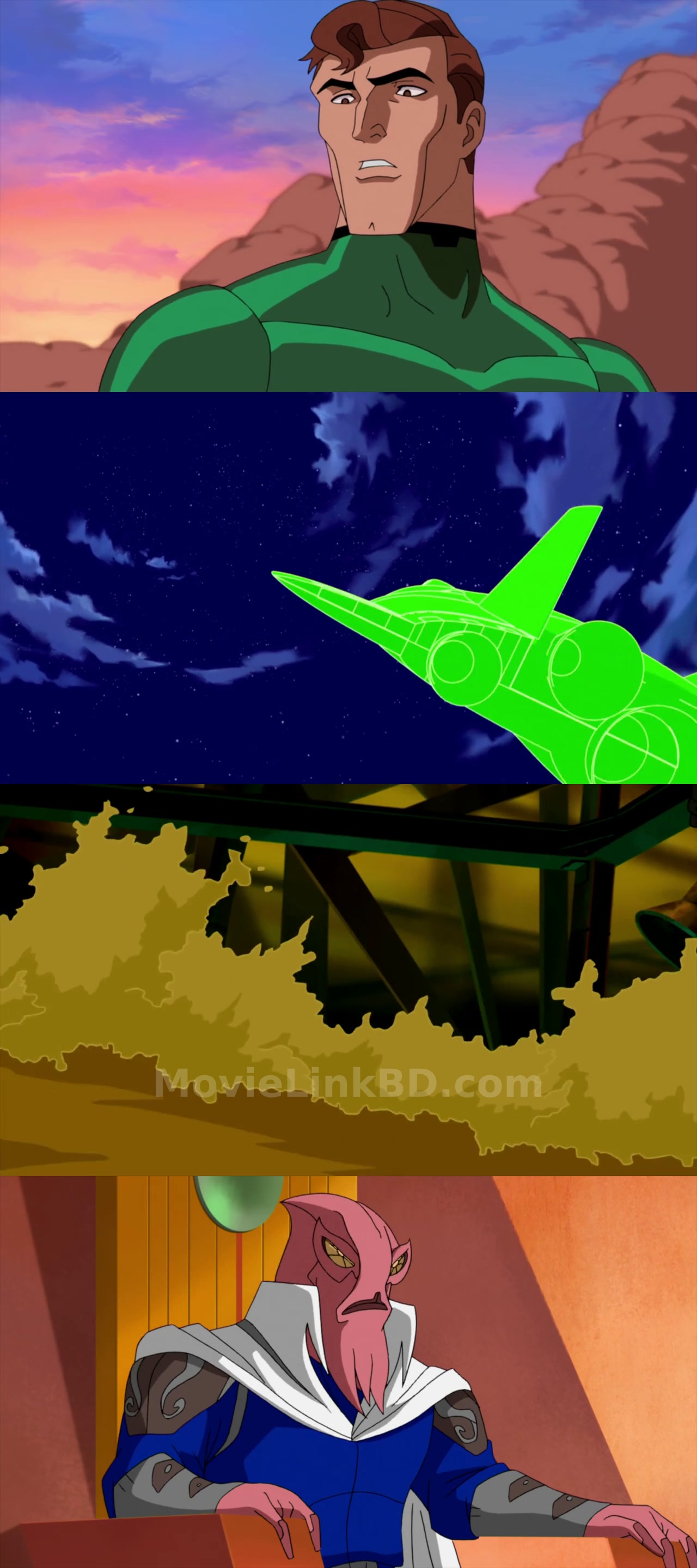 Screenshot of Green Lantern: First Flight (2009) &bull; English on MovieLinkBD