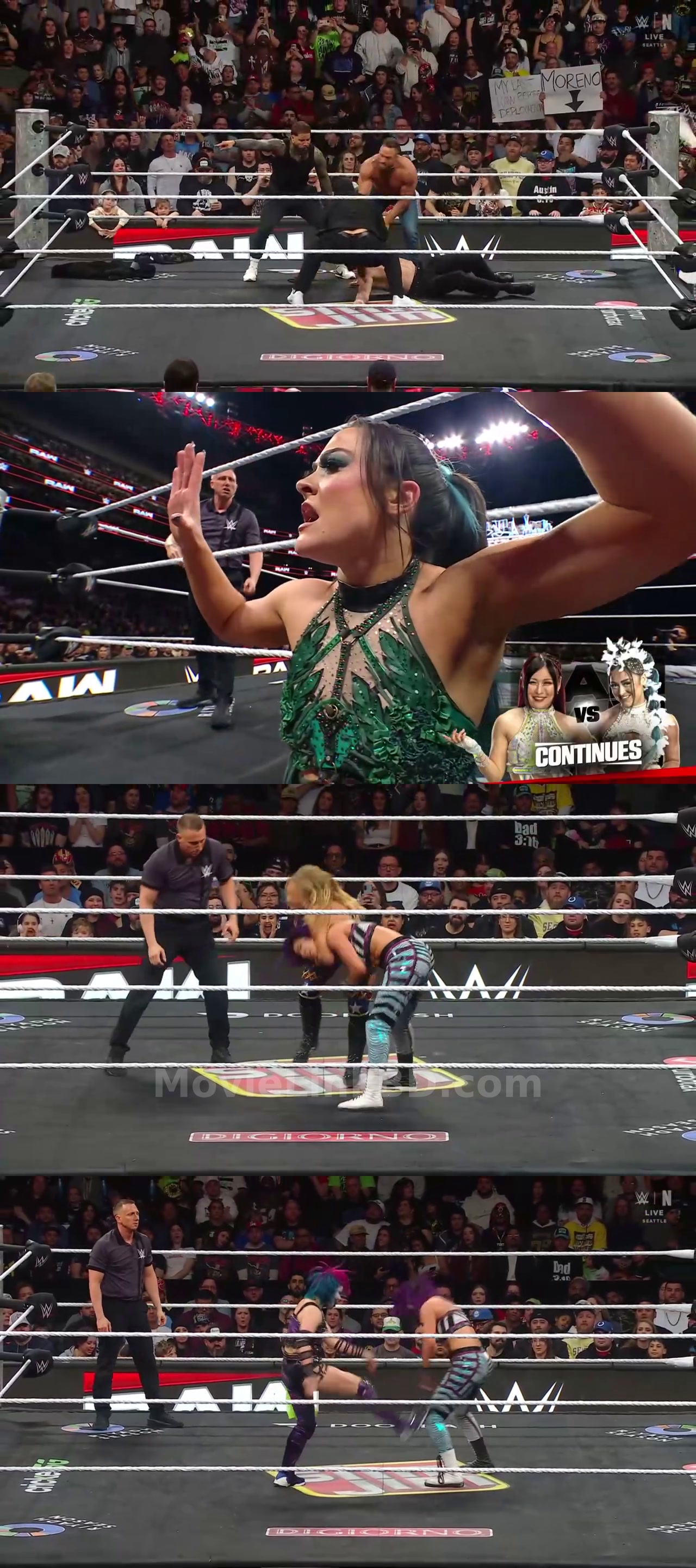 Screenshot of WWE Monday Night Raw (9th March 2026) &bull; English on MovieLinkBD