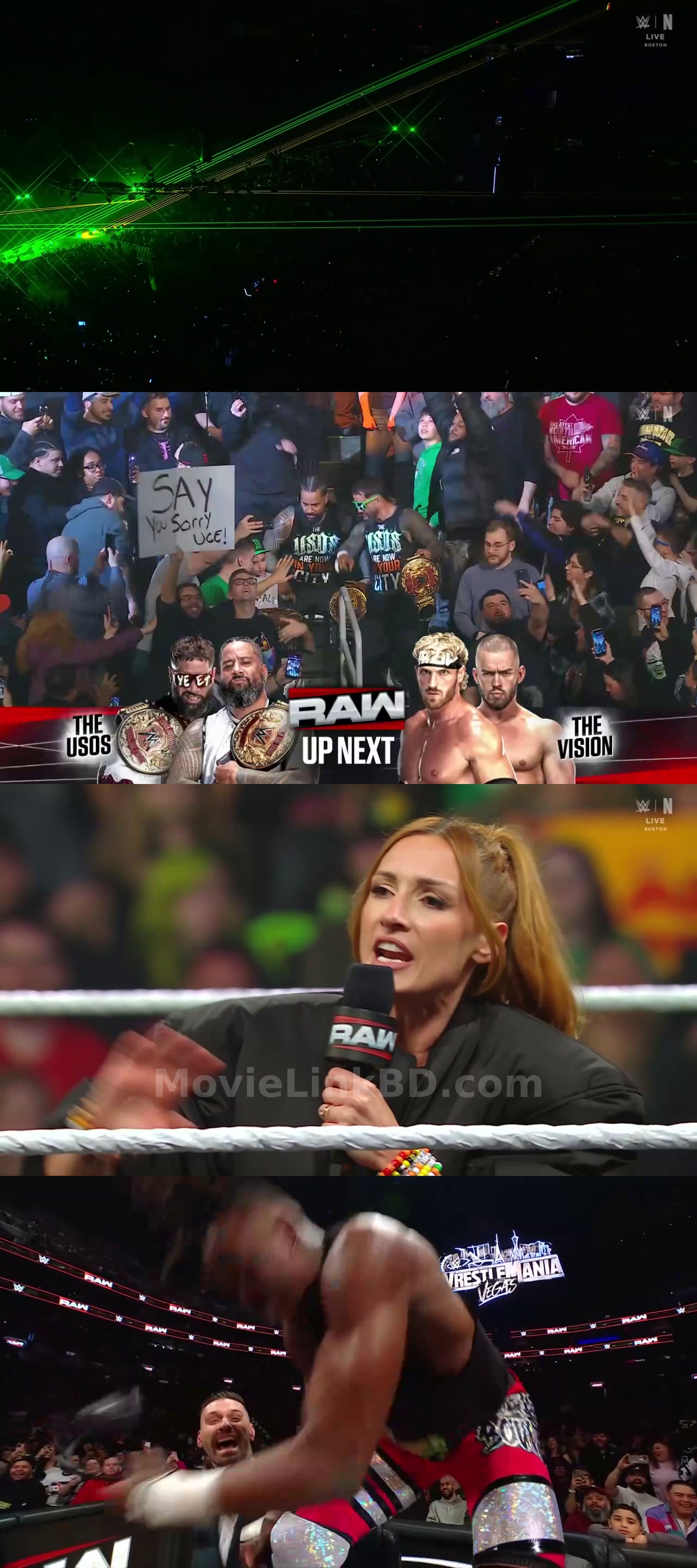 Screenshot of WWE Monday Night Raw (23rd-March 2026) &bull; Hindi on MovieLinkBD