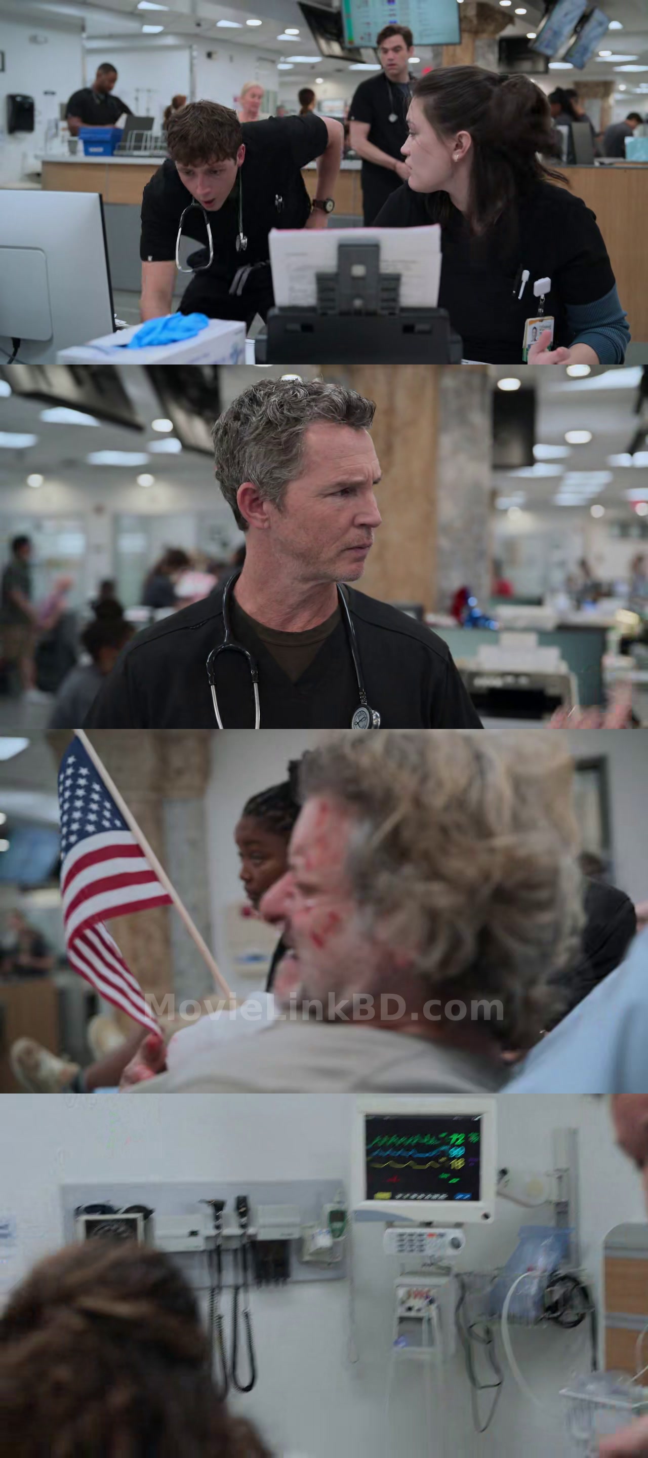 Screenshot of The Pitt  S02 [Ep01-15 Added] [ORG Hindi] (2026) &mdash; S02 &bull; English + Hindi on MovieLinkBD