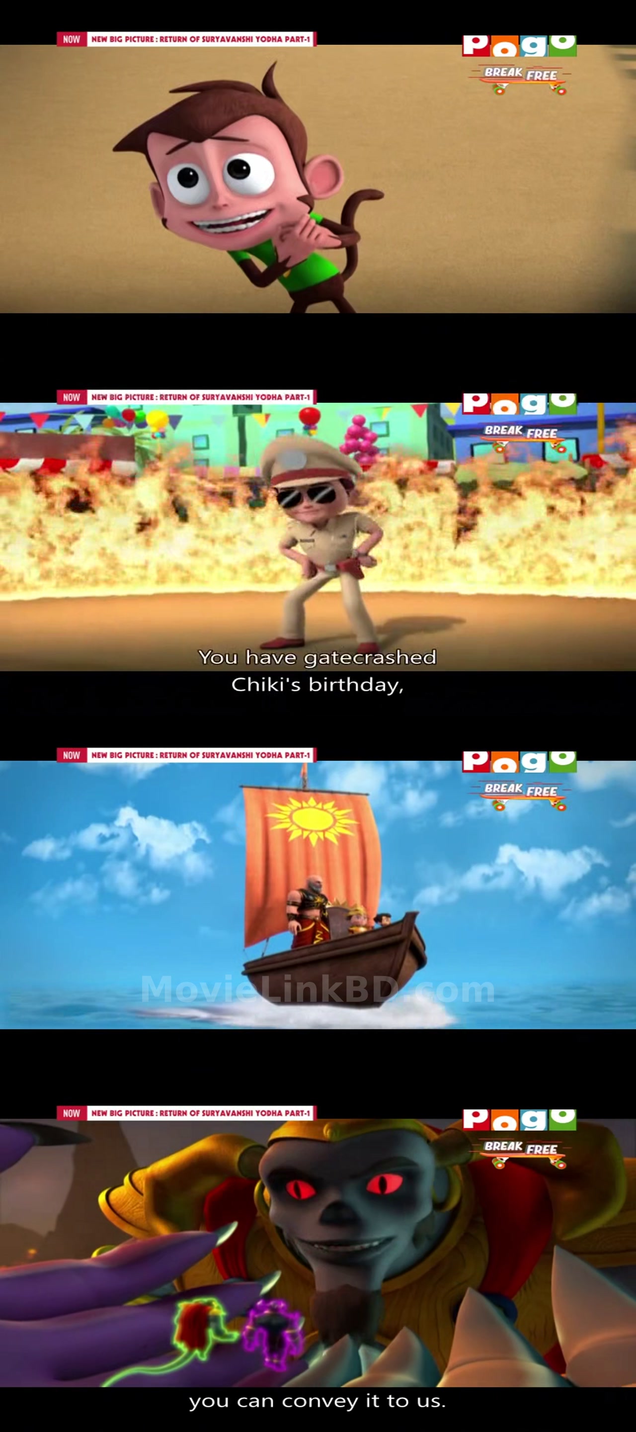 Screenshot of Chhota Bheem and Little Singham: Return of the Suryavanshi Yodha  Full HD Hindi ORG (2026) &bull; Hindi + Tamil + Multi Audio on MovieLinkBD