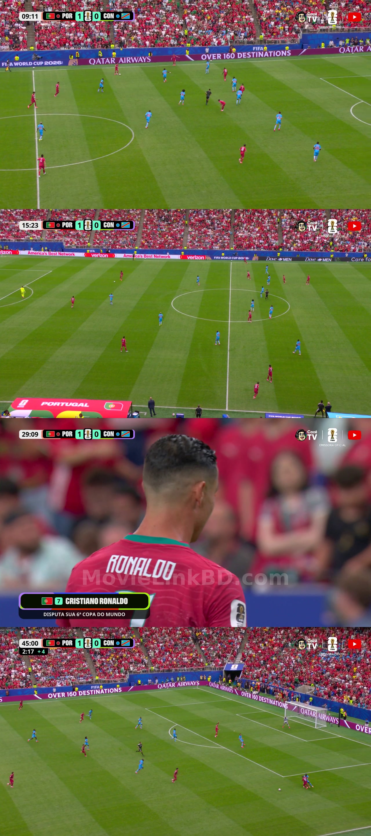 Screenshot of FIFA World Cup  Portugal vs DR Congo - 17 June 2026 (2026) on MovieLinkBD