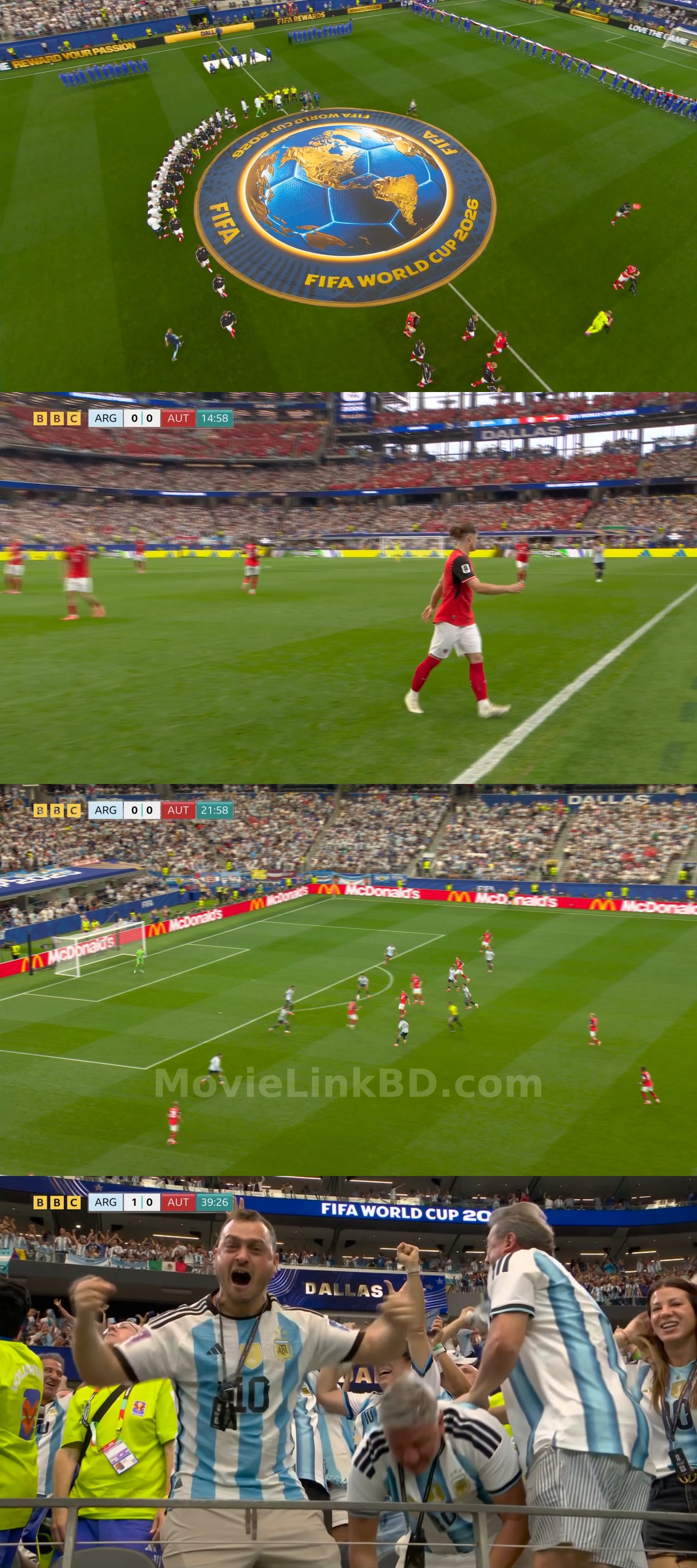 Screenshot of Fifa World Cup  [Argentina Vs Austria Full Match 22 June] (2026) &bull; English on MovieLinkBD