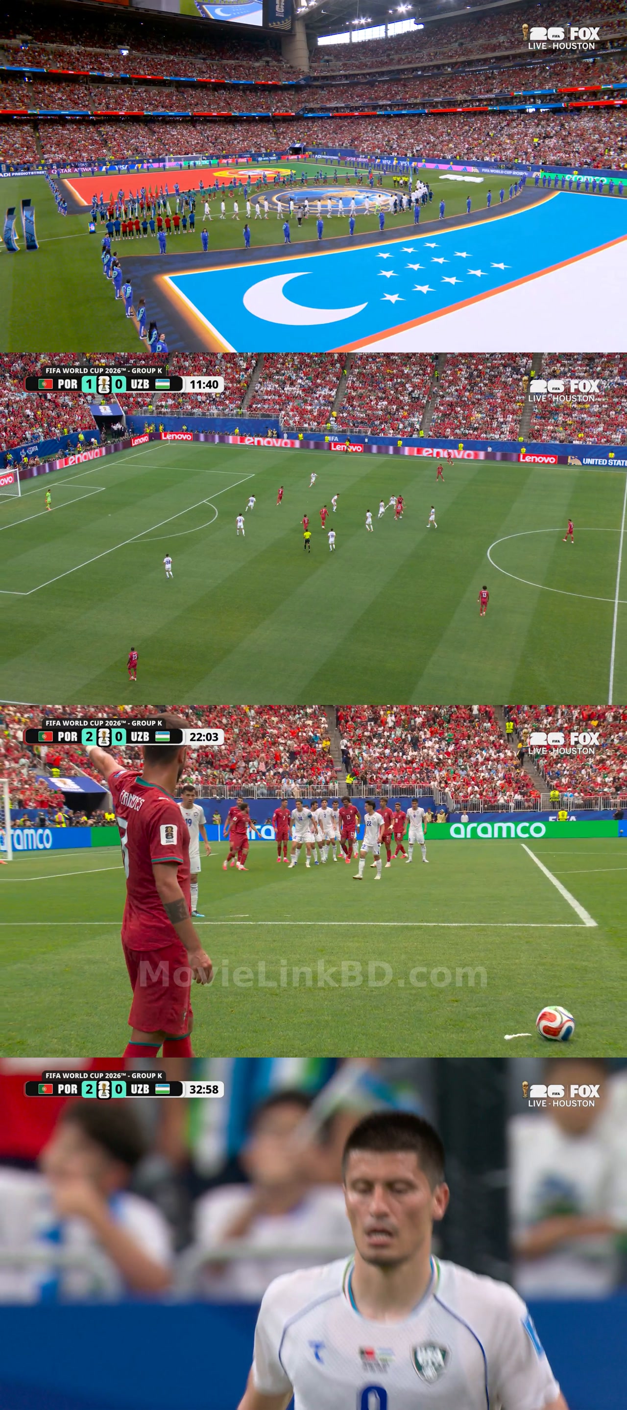 Screenshot of 2026 FIFA World Cup  Portugal vs Uzbekistan | 23 June 2026 (2026) &bull; English on MovieLinkBD