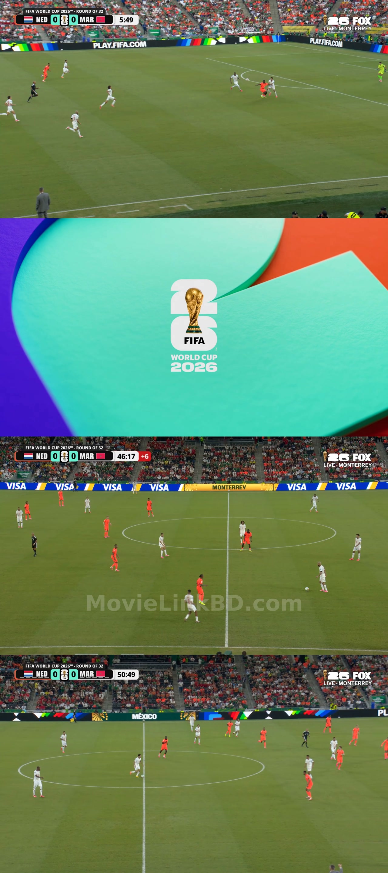 Screenshot of FIFA World Cup  Netherlands vs Morocco (2026) &bull; English on MovieLinkBD