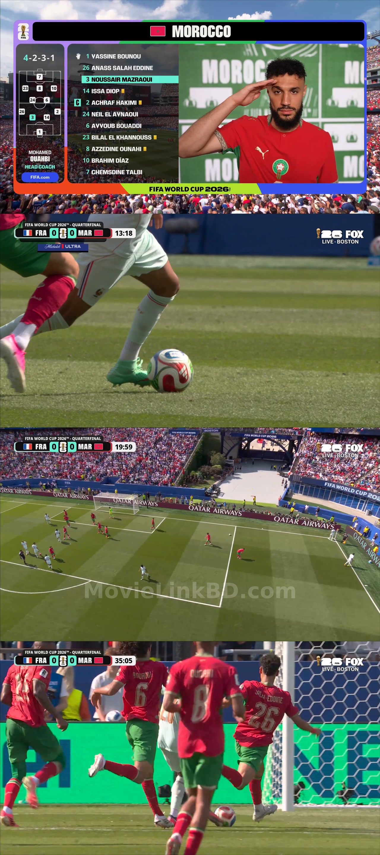 Screenshot of FIFA World Cup  Quarter-Final | France vs Morocco 9 july 2026 (2026) &bull; English on MovieLinkBD