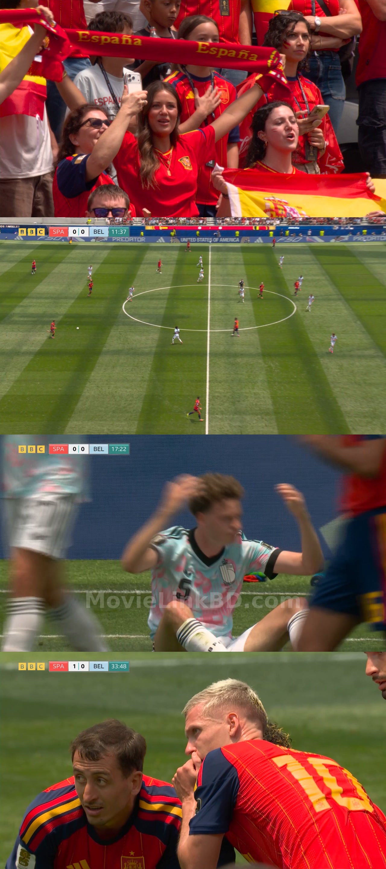 Screenshot of FIFA World Cup  Quarter-Final | Belgium vs Spain 10 july 2026 (2026) &bull; English on MovieLinkBD