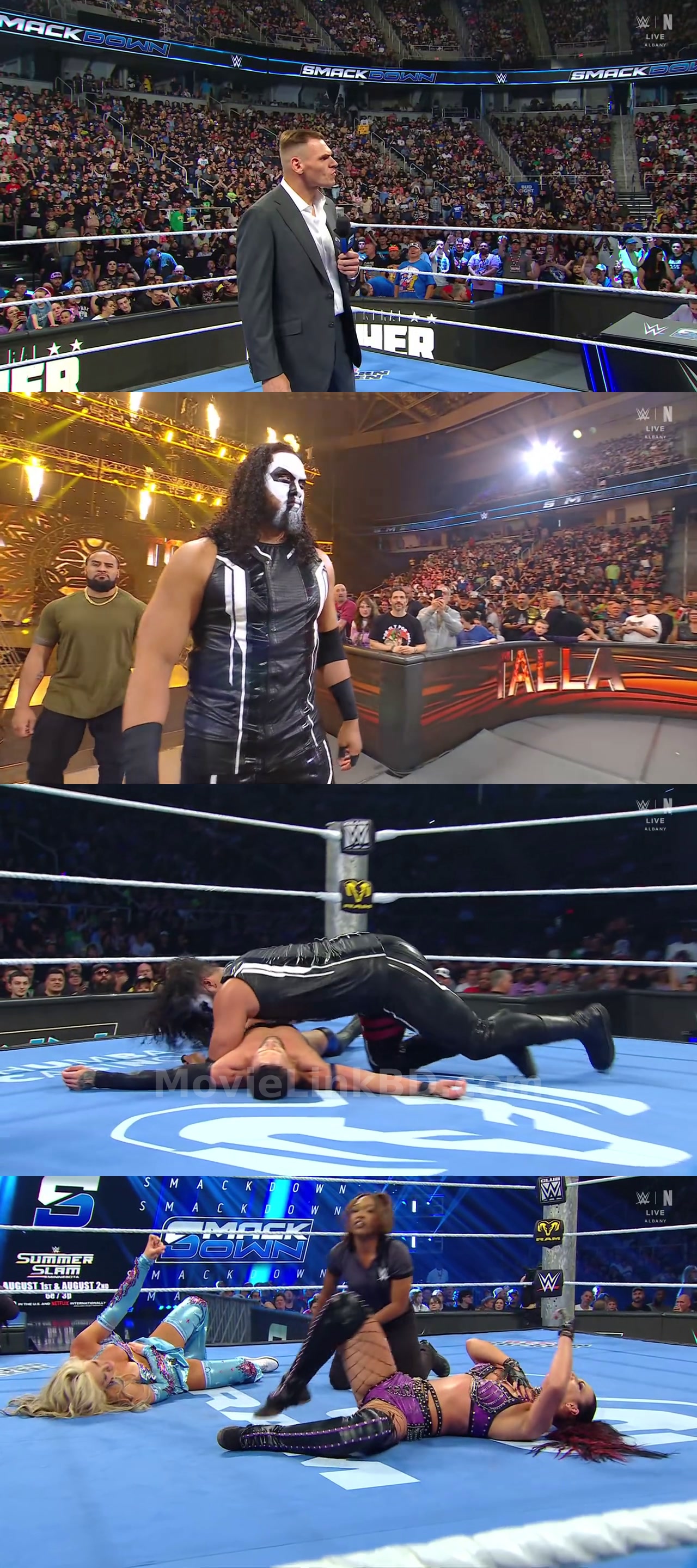 Screenshot of WWE Friday Night SmackDown (17th-July 2026) &bull; Hindi + English on MovieLinkBD