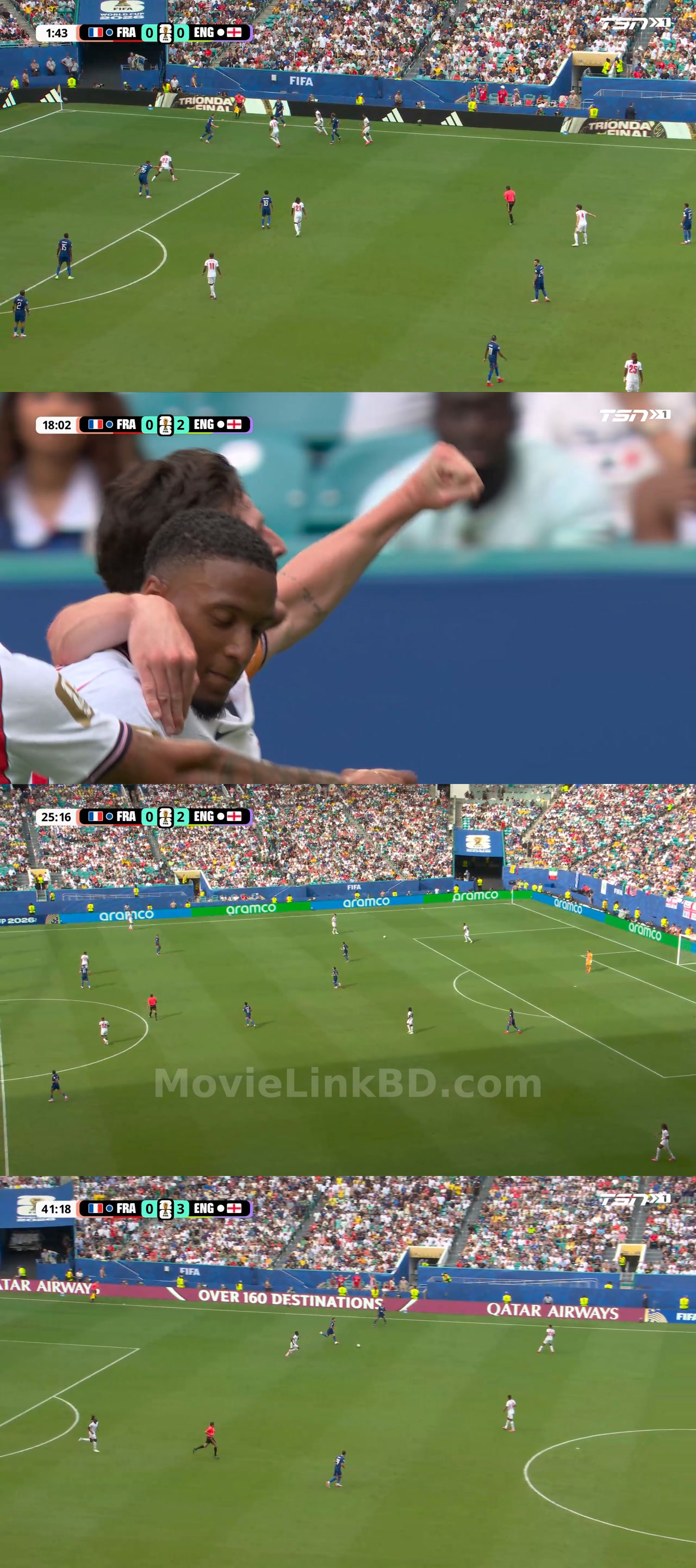 Screenshot of FIFA World Cup  3rd Place Match France vs England (2026) &bull; English on MovieLinkBD