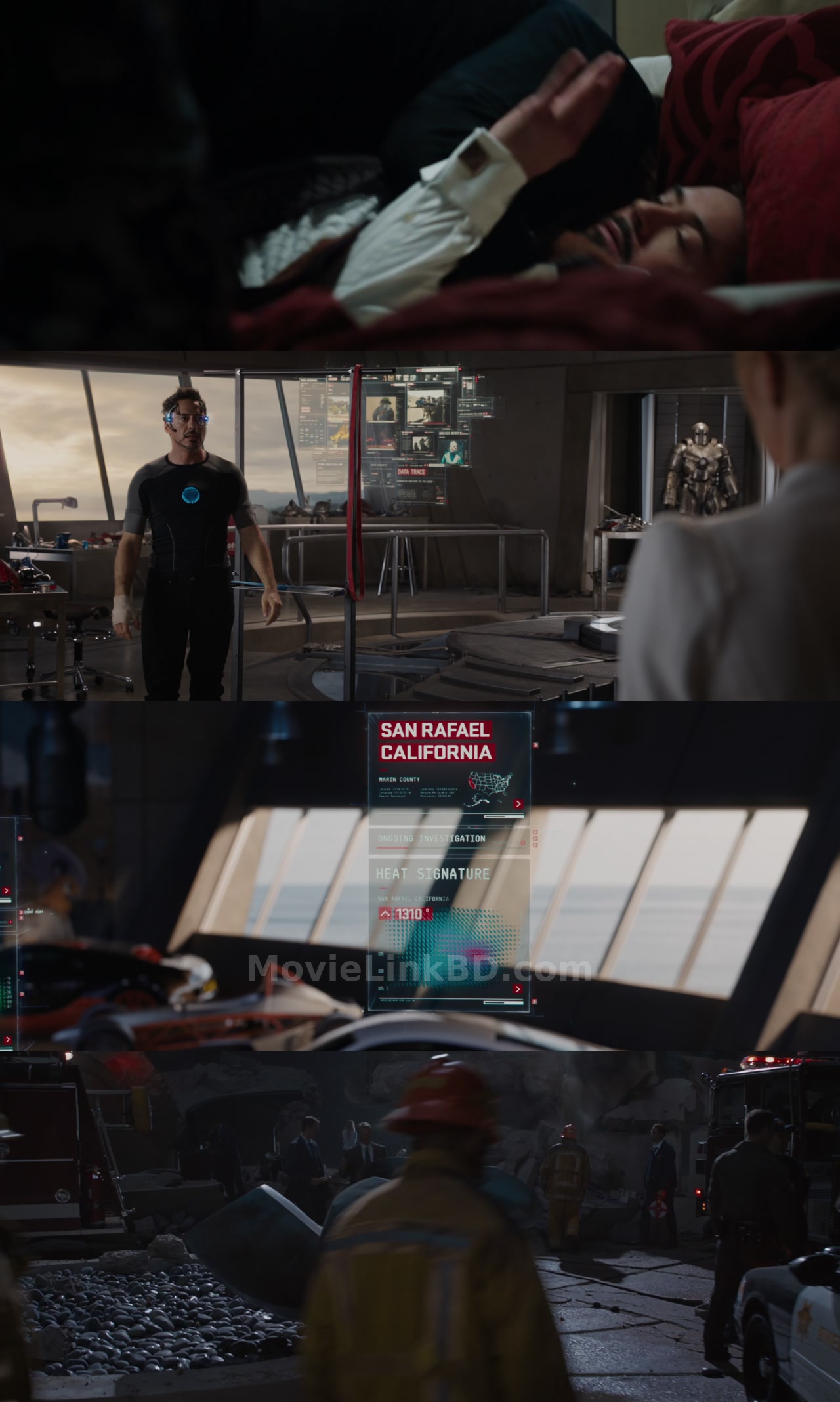 Screenshot of Iron Man 3 (2013) &bull; English + Hindi on MovieLinkBD