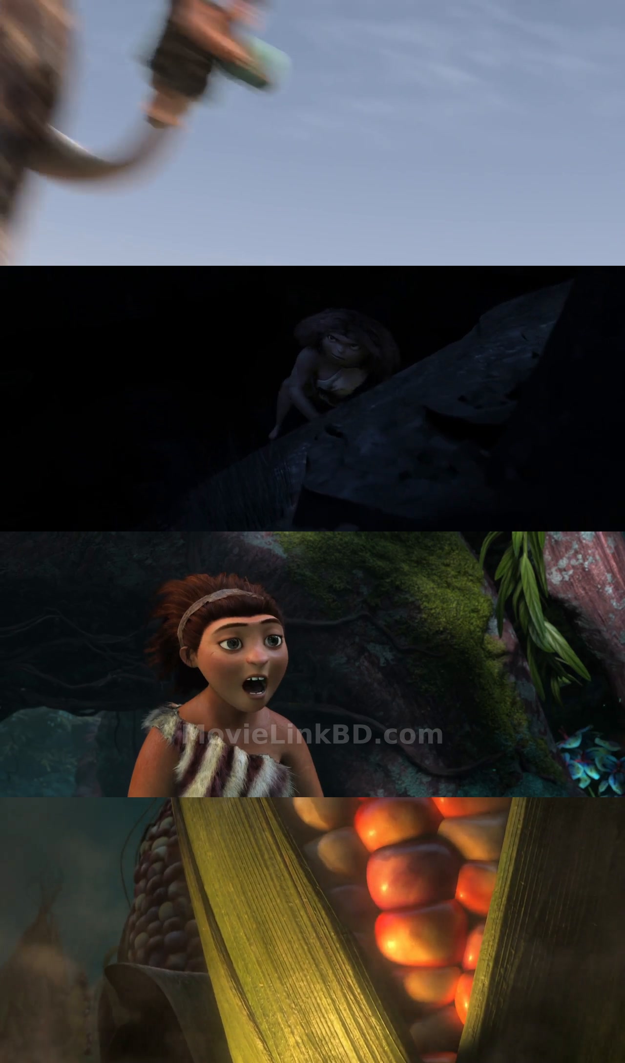 Screenshot of The Croods (2013) &bull; Hindi + English on MovieLinkBD