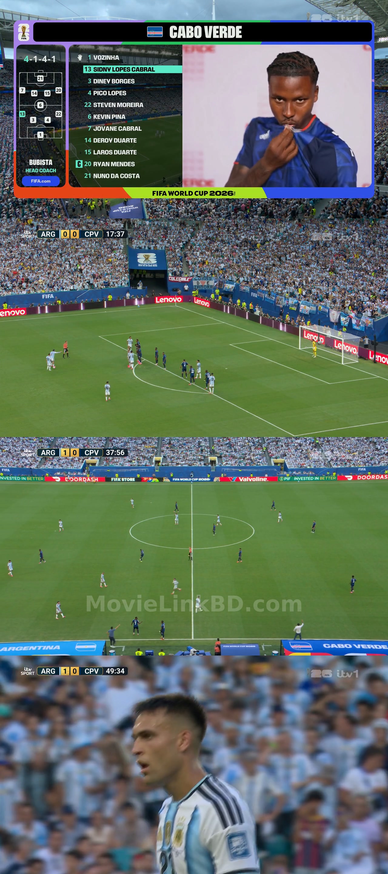 FIFA World Cup  Argentina vs Cape Verde - 4 July 2026 (2026) English Download | MovieLinkBD TV Movie